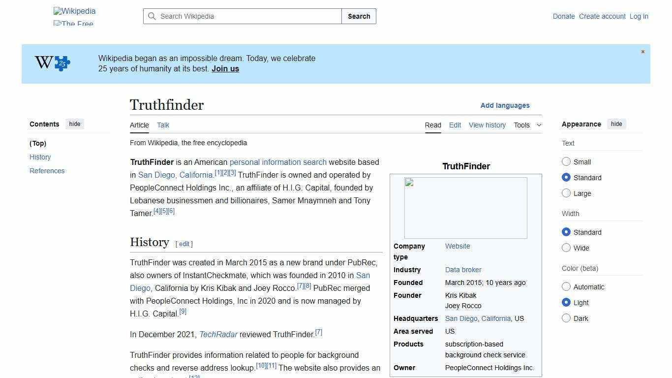 Truthfinder - Wikipedia